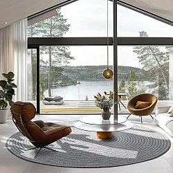Rond vloerkleed - Ferragudo (grijs)