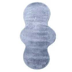 Golvend Loper Vloerkleed - Aranga Super Soft Fur (staalblauw)