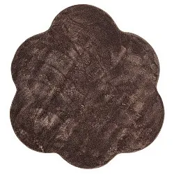 Rond Golvend Vloerkleed - Aranga Super Soft Fur (donkerbruin)