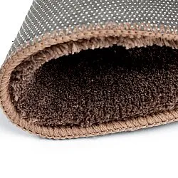 Rond Golvend Vloerkleed - Aranga Super Soft Fur (donkerbruin)