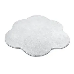 Rond Golvend Vloerkleed - Aranga Super Soft Fur (wit)