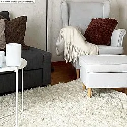 Wollen-vloerkleed - Aliste Wool Shaggy (snow white)