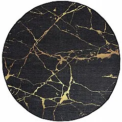 Rond vloerkleed - Vieste (antraciet/goud)