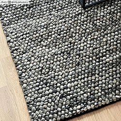 Wollen-vloerkleed - Avafors Wool Bubble (grijs)