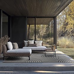 Vloerkleden voor binnen en buiten - Maynard (zwart)