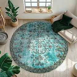 Rond vloerkleed - Rosalie (blauw)