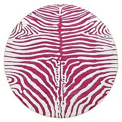 Rond vloerkleed - Zebra (roze)
