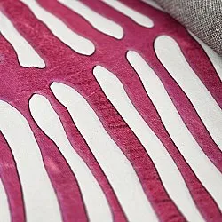 Rond vloerkleed - Zebra (roze)