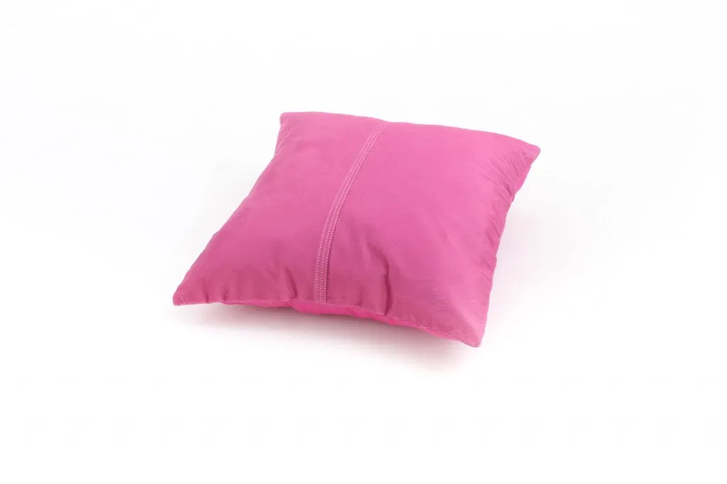 Zijdefluweel-Kussen (roze) (kussensloop) 45 x 45 cm