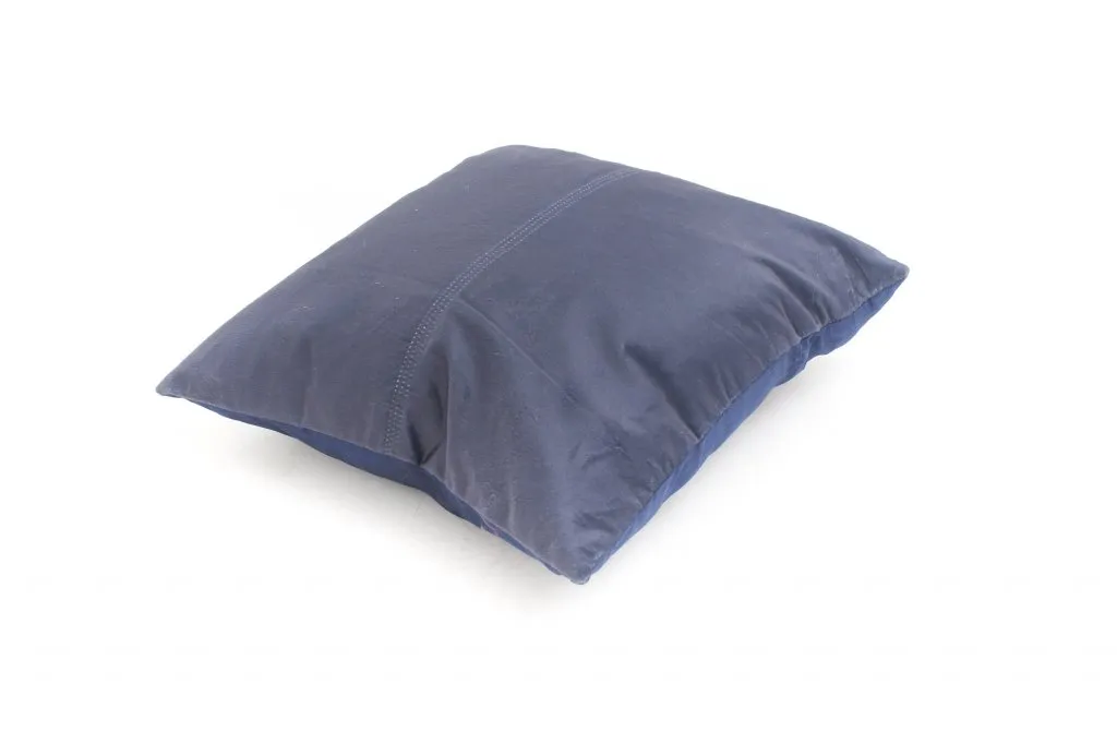 Zijdefluweel-Kussen (blauw) 45 x 45 cm