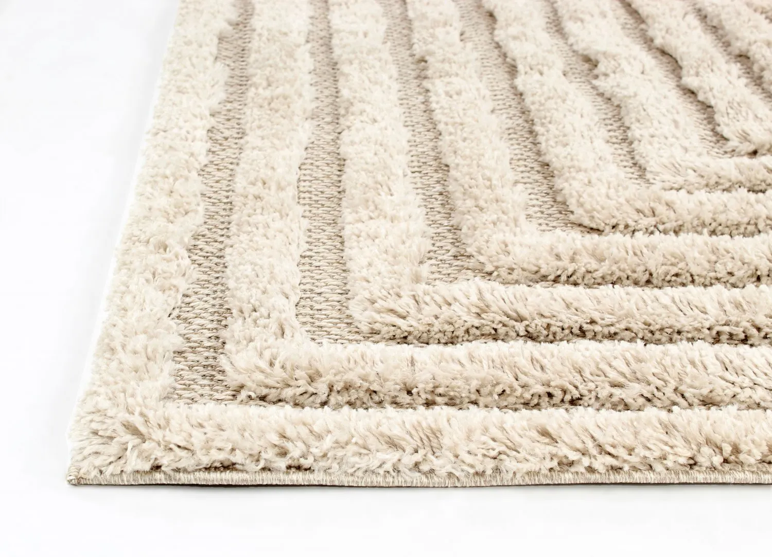 Hoogpolig vloerkleed - Torres (beige)