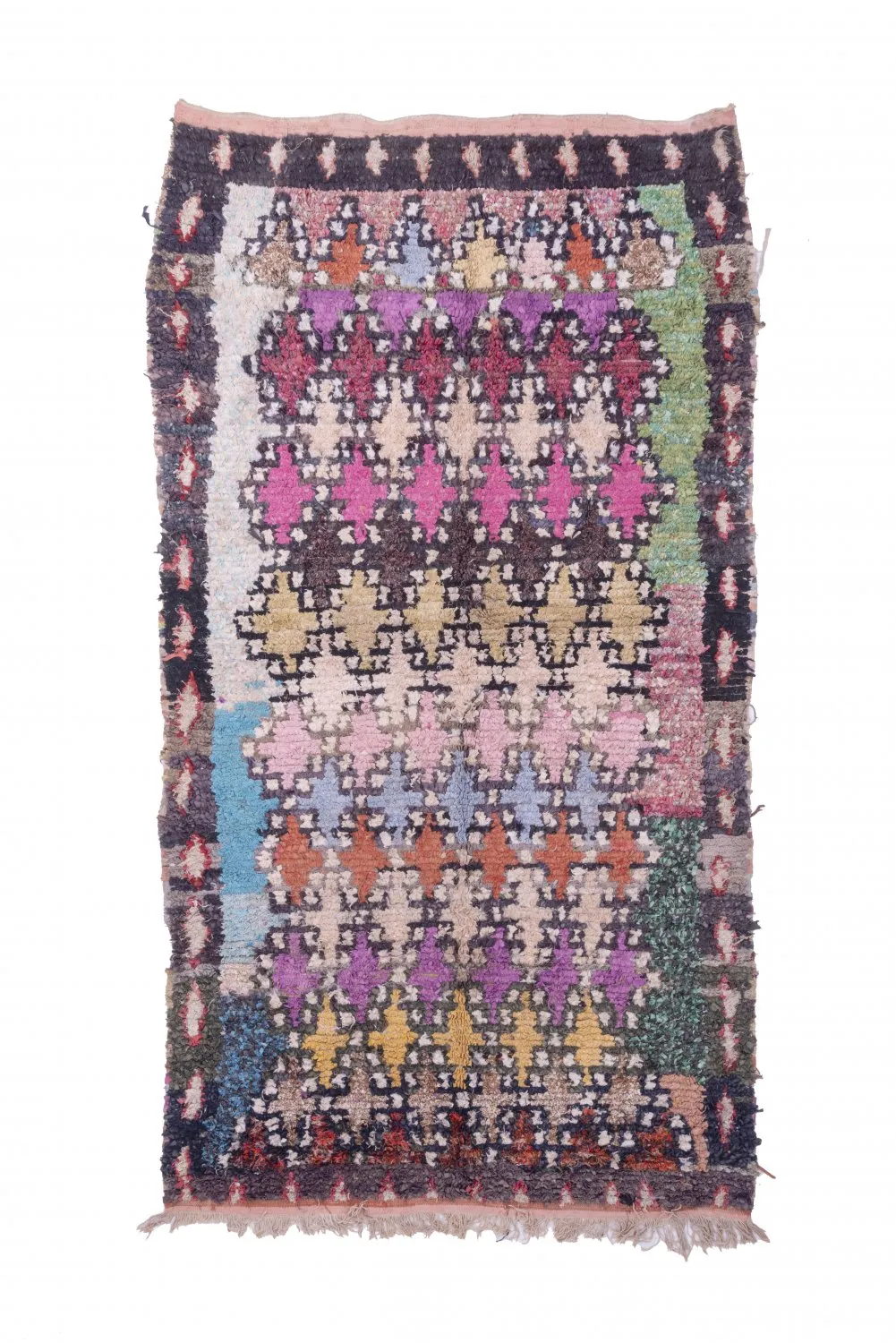 Marokkaanse Berber tapijt Boucherouite 270 x 145 cm