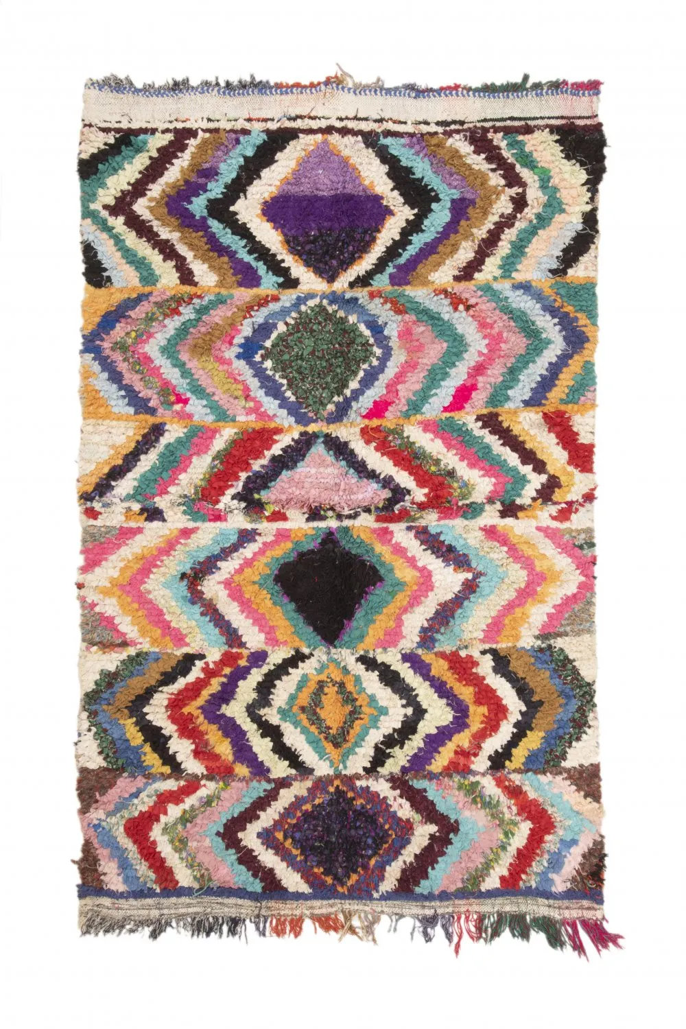 Marokkaanse Berber tapijt Boucherouite 235 x 145 cm