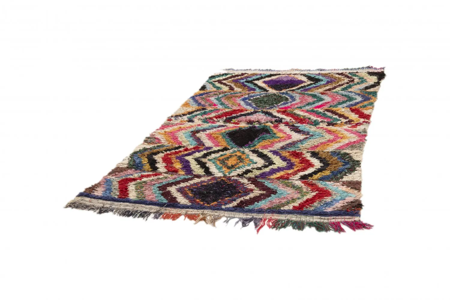 Marokkaanse Berber tapijt Boucherouite 235 x 145 cm