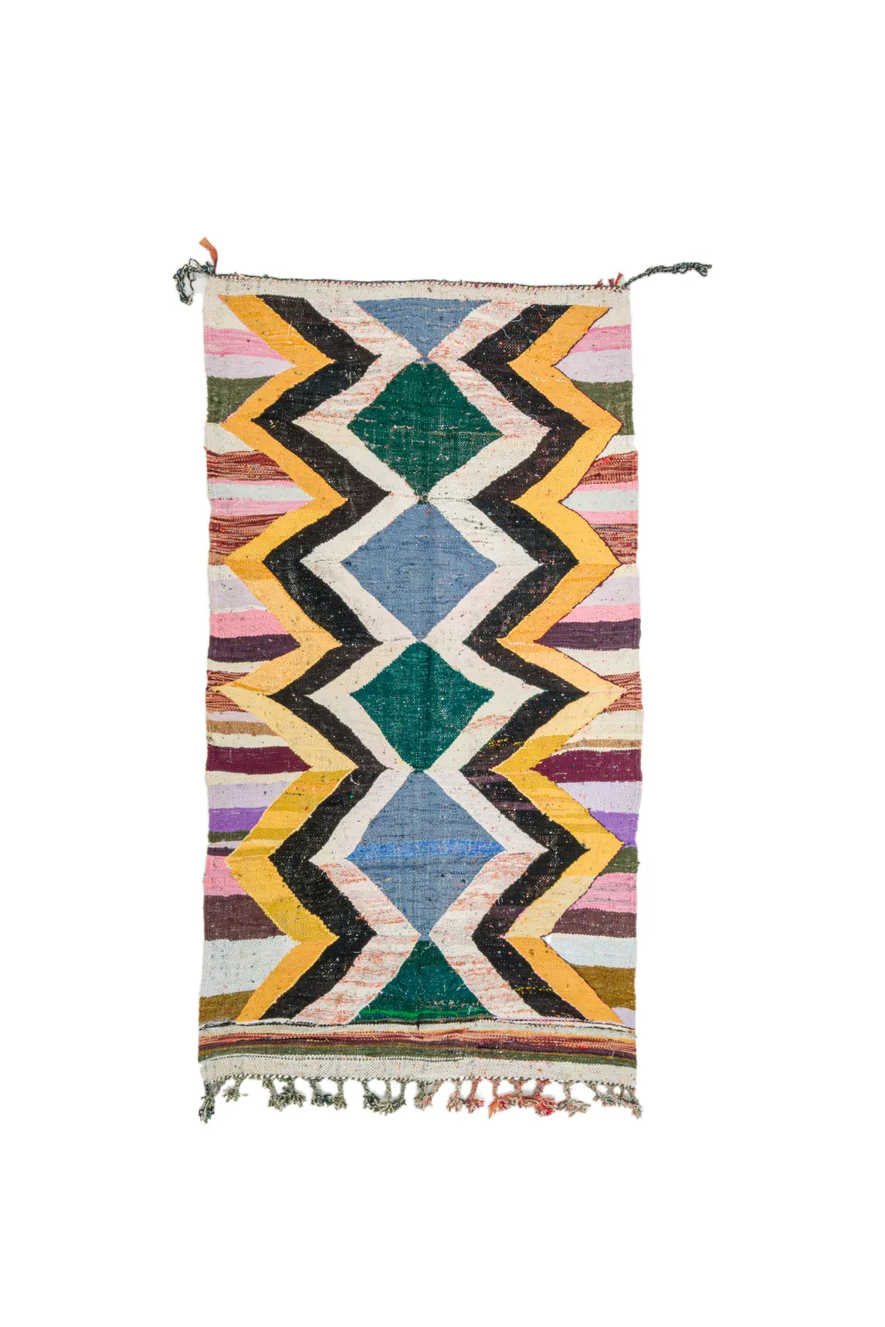Marokkaanse Berber tapijt Boucherouite 135 x 260 cm