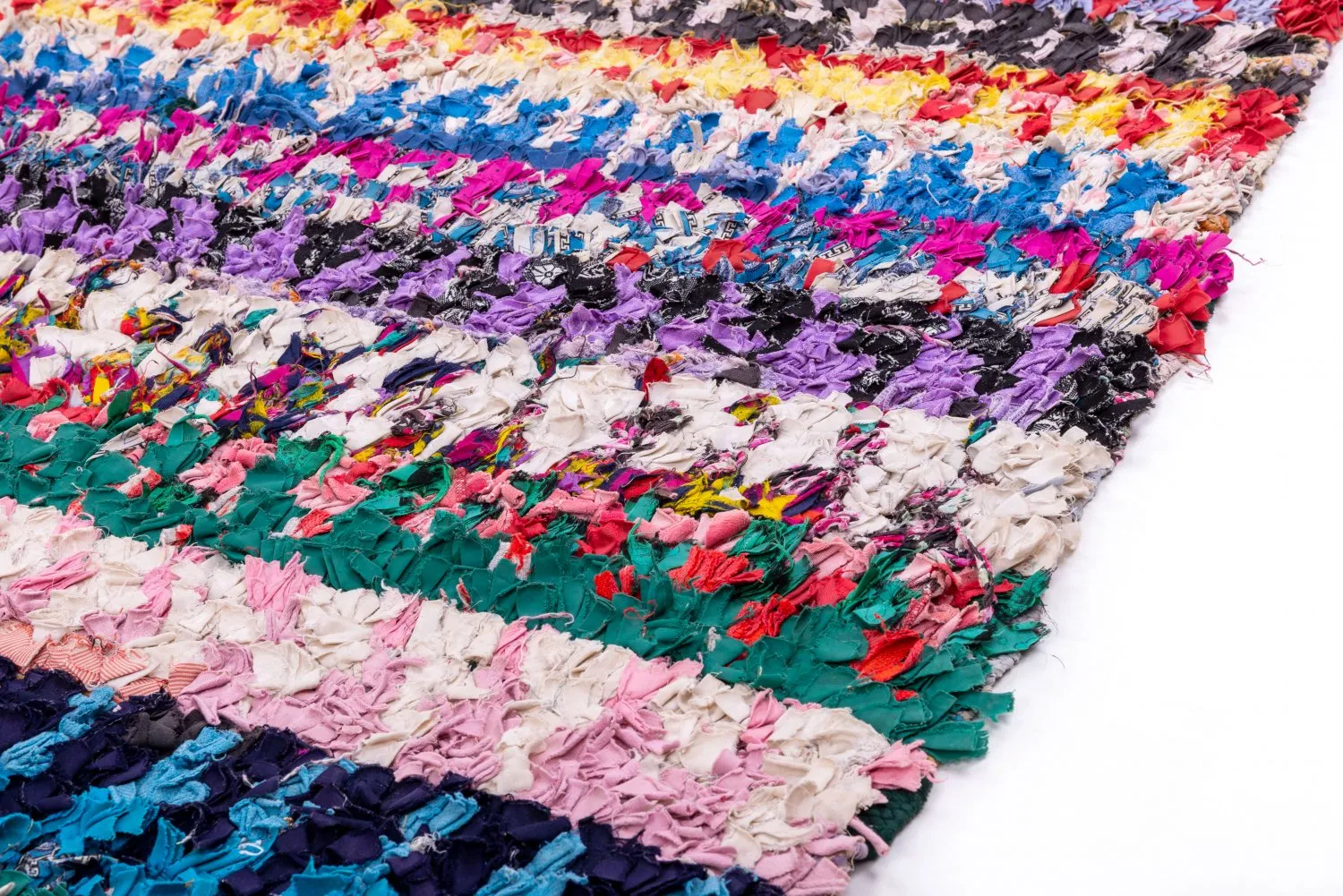 Marokkaanse Berber tapijt Boucherouite 220 x 135 cm