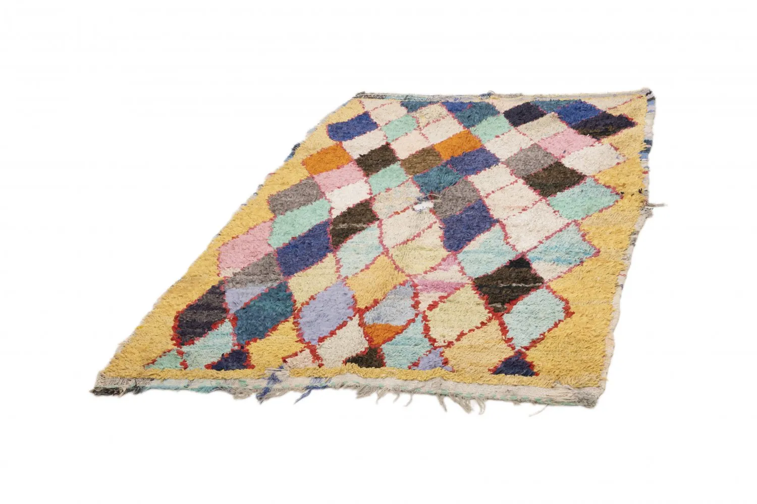 Marokkaanse Berber tapijt Boucherouite 200 x 120 cm