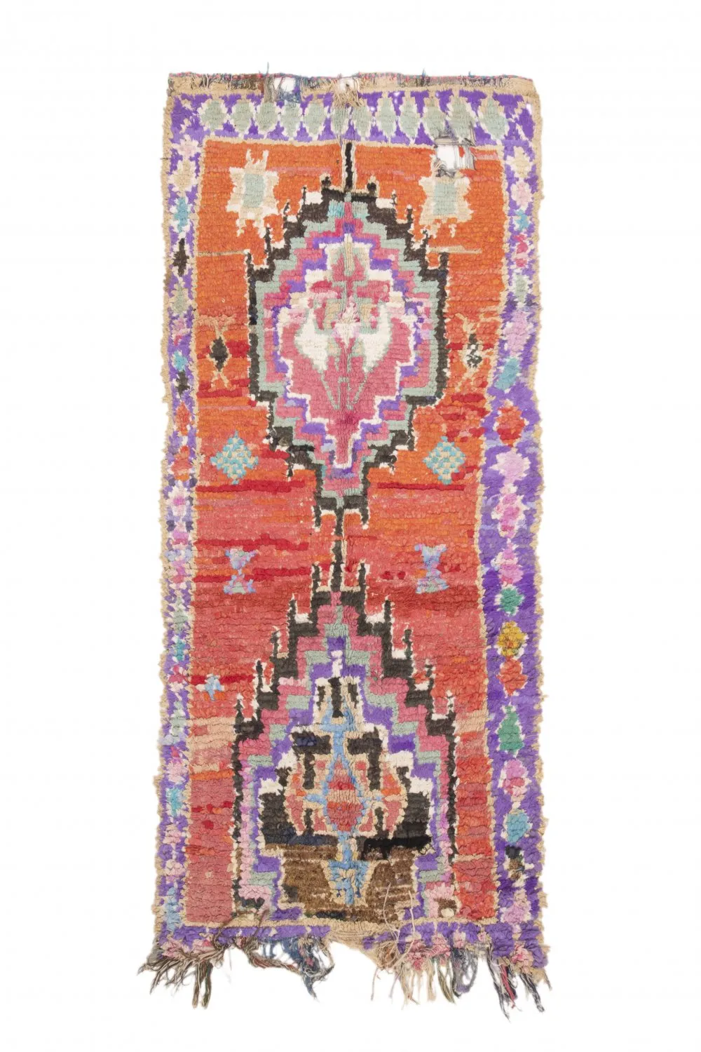 Marokkaanse Berber tapijt Boucherouite 220 x 105 cm