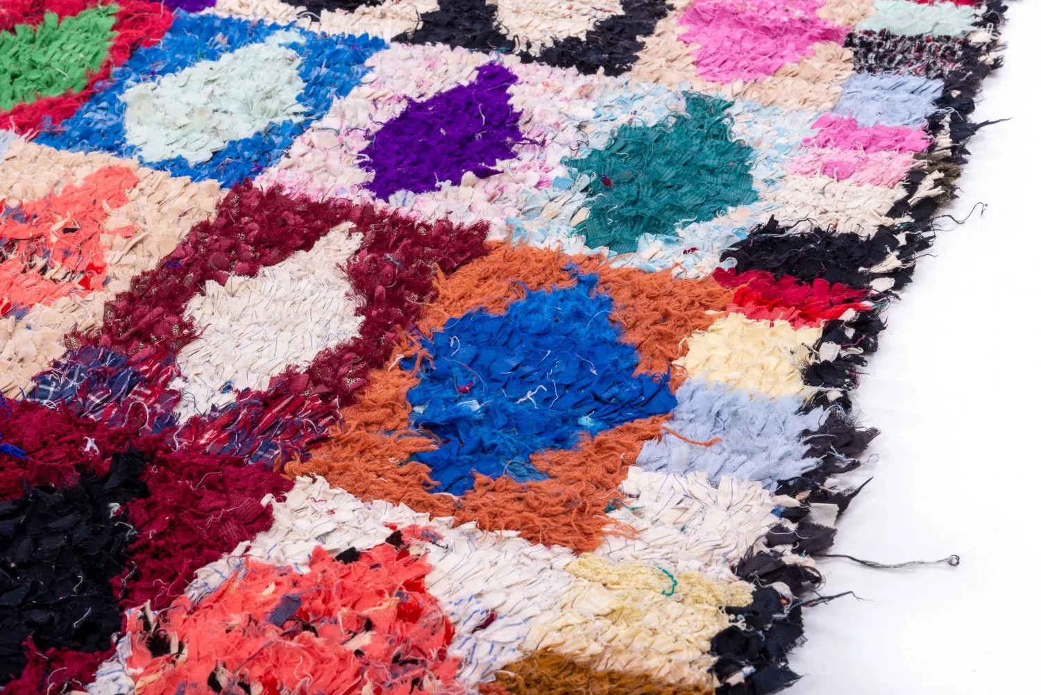 Marokkaanse Berber tapijt Boucherouite 255 x 145 cm