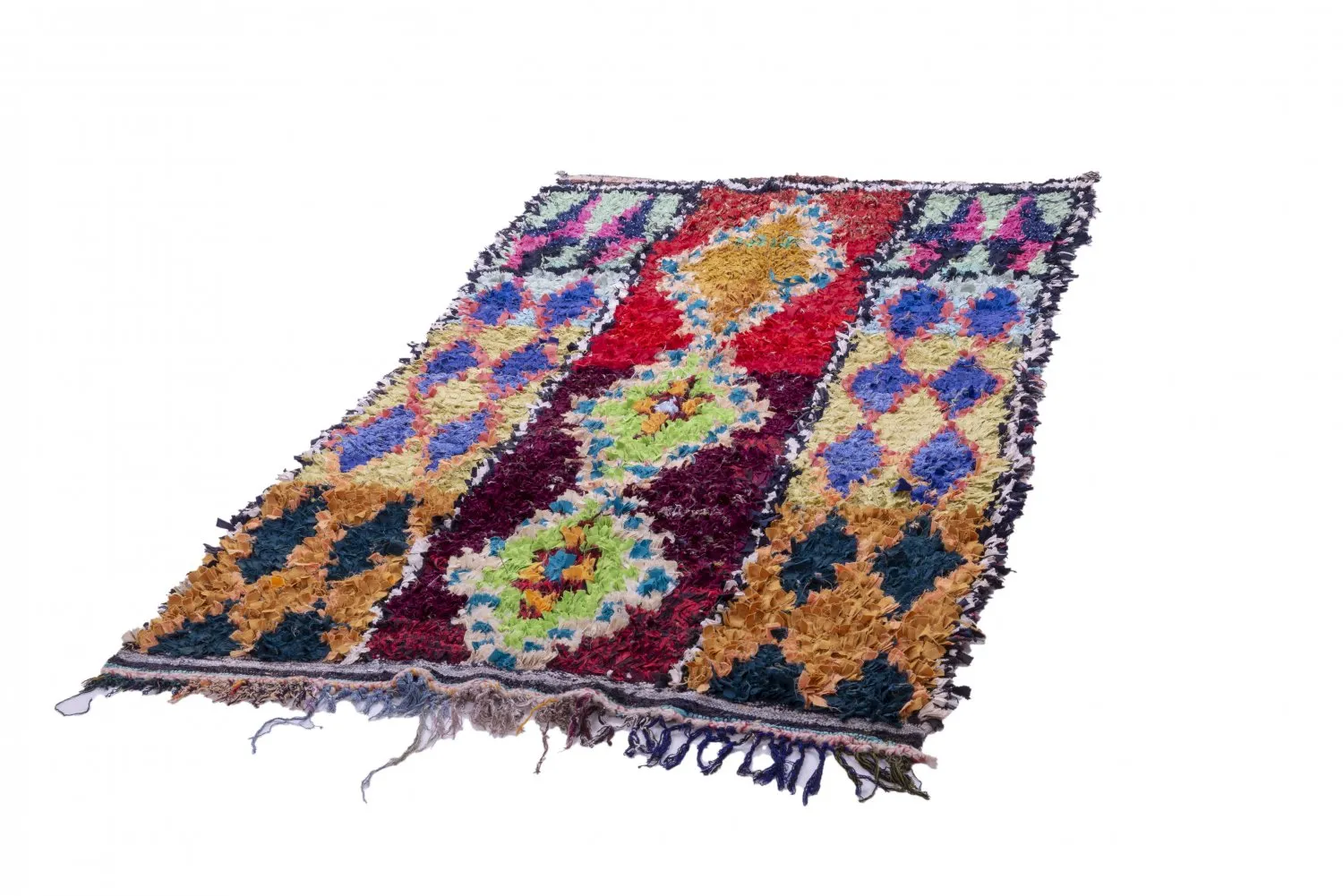 Marokkaanse Berber tapijt Boucherouite 245 x 135 cm
