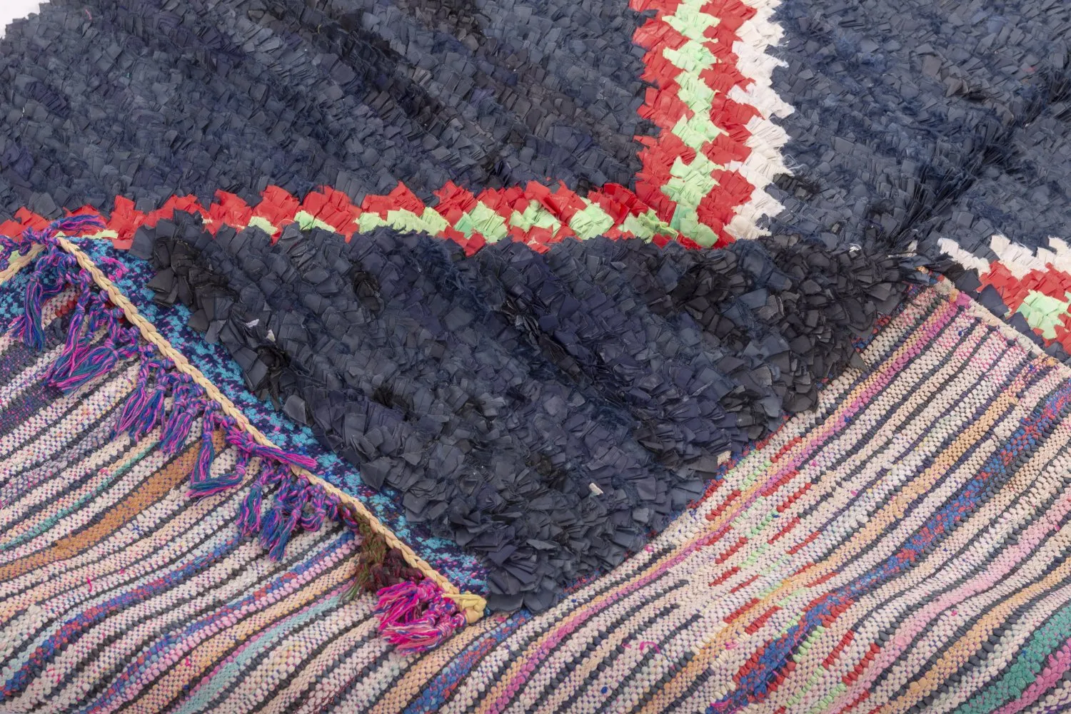 Marokkaanse Berber tapijt Boucherouite 265 x 135 cm