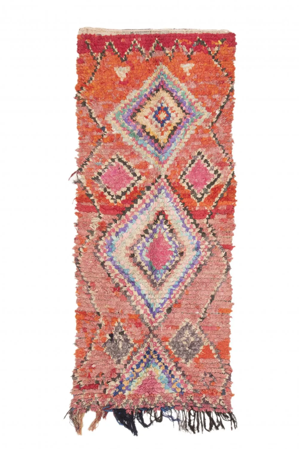 Marokkaanse Berber tapijt Boucherouite 245 x 105 cm