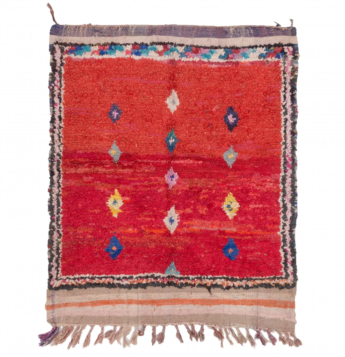 Marokkaanse Berber tapijt Boucherouite 170 x 135 cm