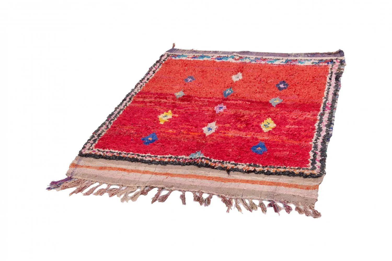 Marokkaanse Berber tapijt Boucherouite 170 x 135 cm