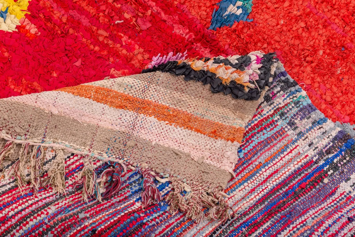 Marokkaanse Berber tapijt Boucherouite 170 x 135 cm