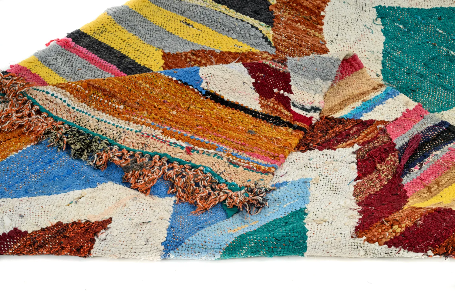 Marokkaanse Berber tapijt Boucherouite 125 x 225 cm