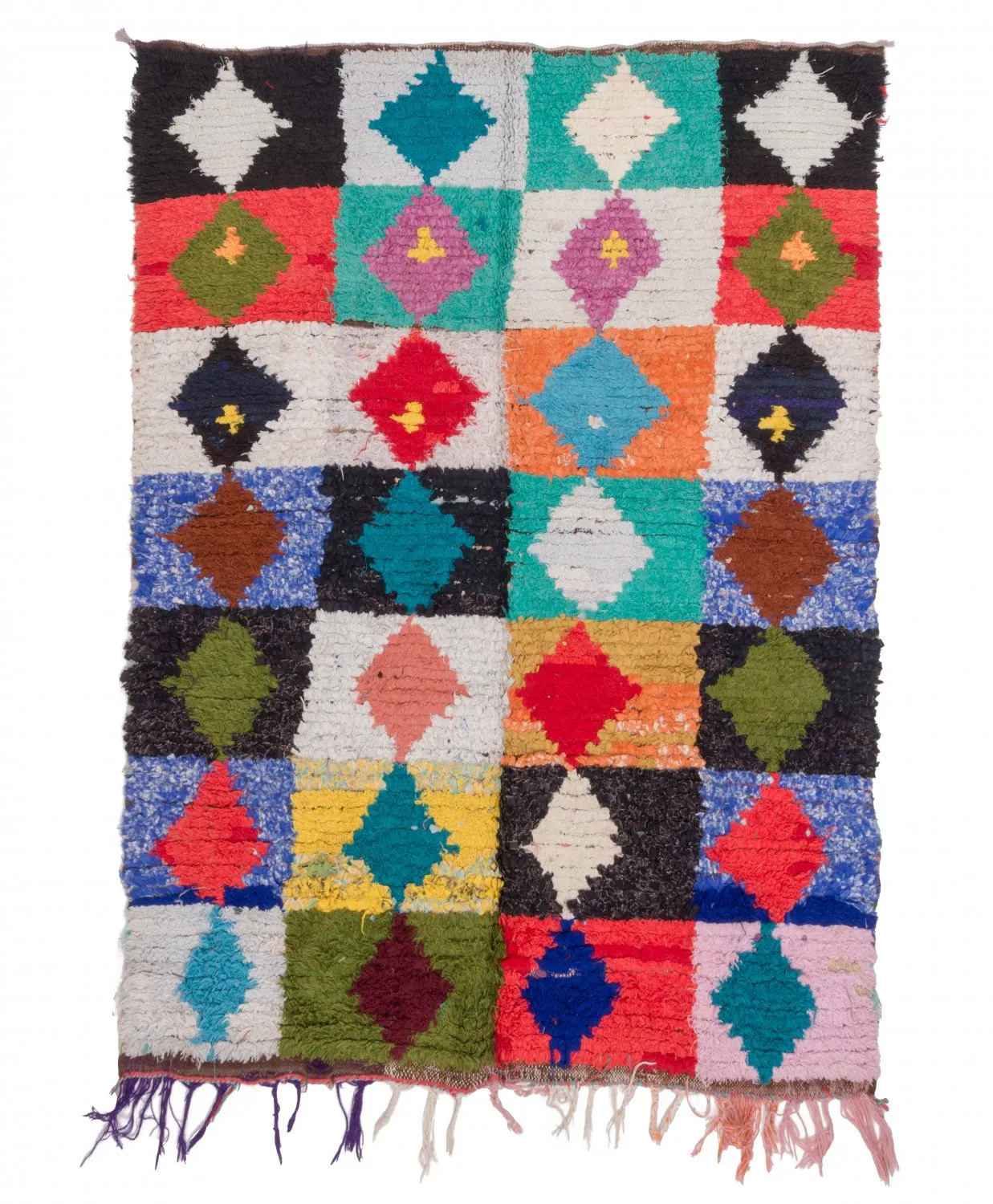 Marokkaanse Berber tapijt Boucherouite 200 x 140 cm