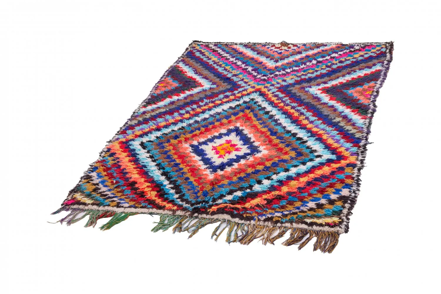 Marokkaanse Berber tapijt Boucherouite 210 x 140 cm