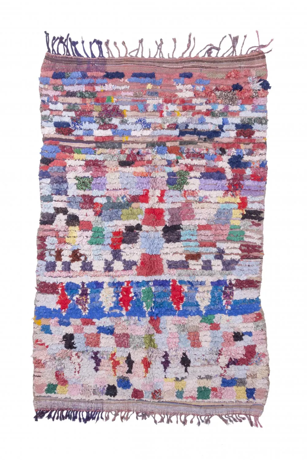 Marokkaanse Berber tapijt Boucherouite 215 x 140 cm