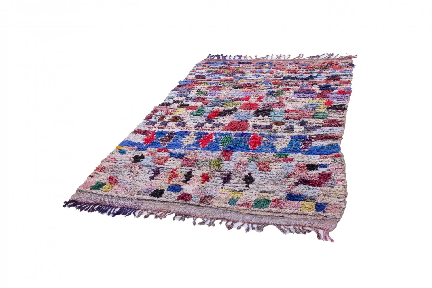 Marokkaanse Berber tapijt Boucherouite 215 x 140 cm