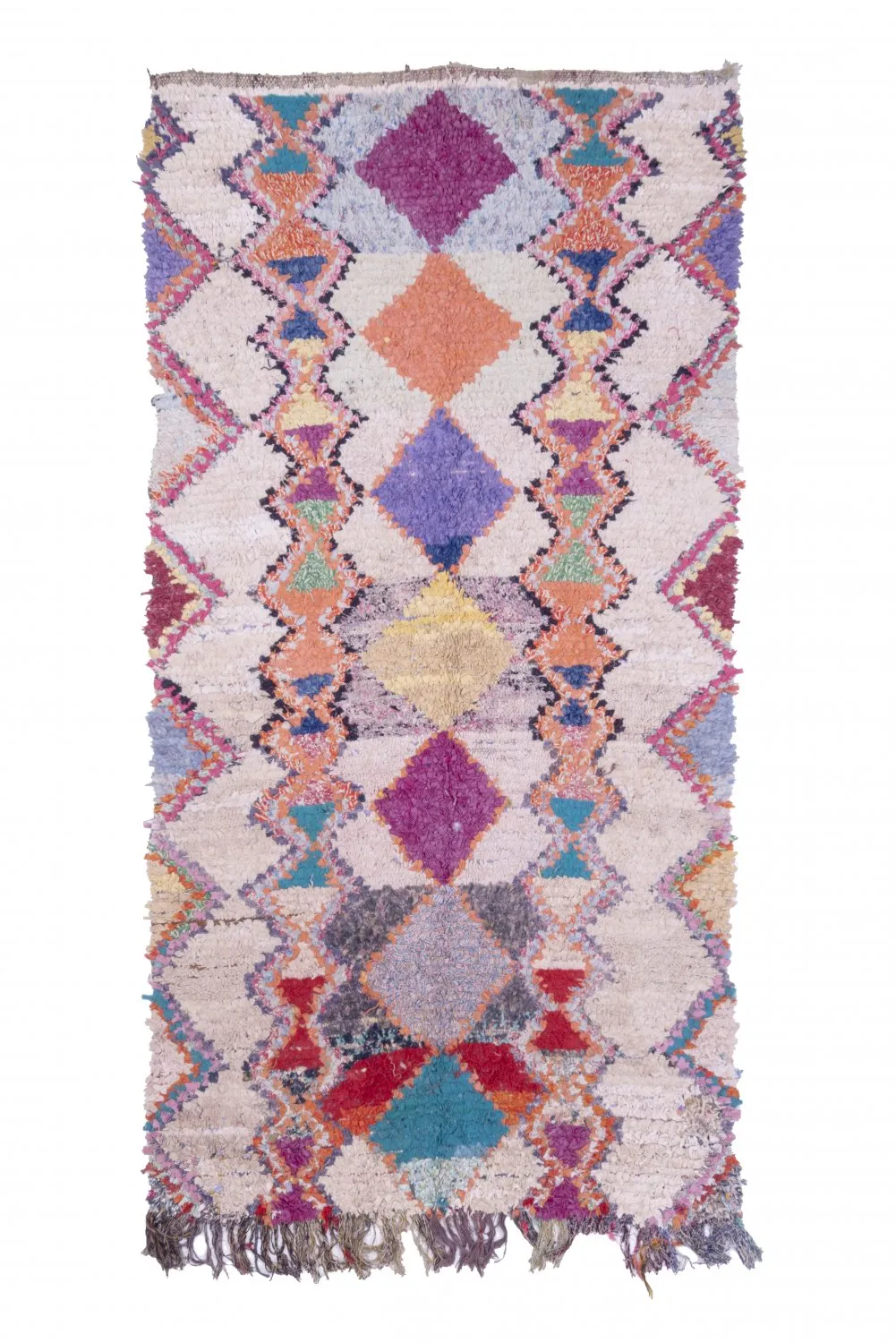 Marokkaanse Berber tapijt Boucherouite 265 x 135 cm