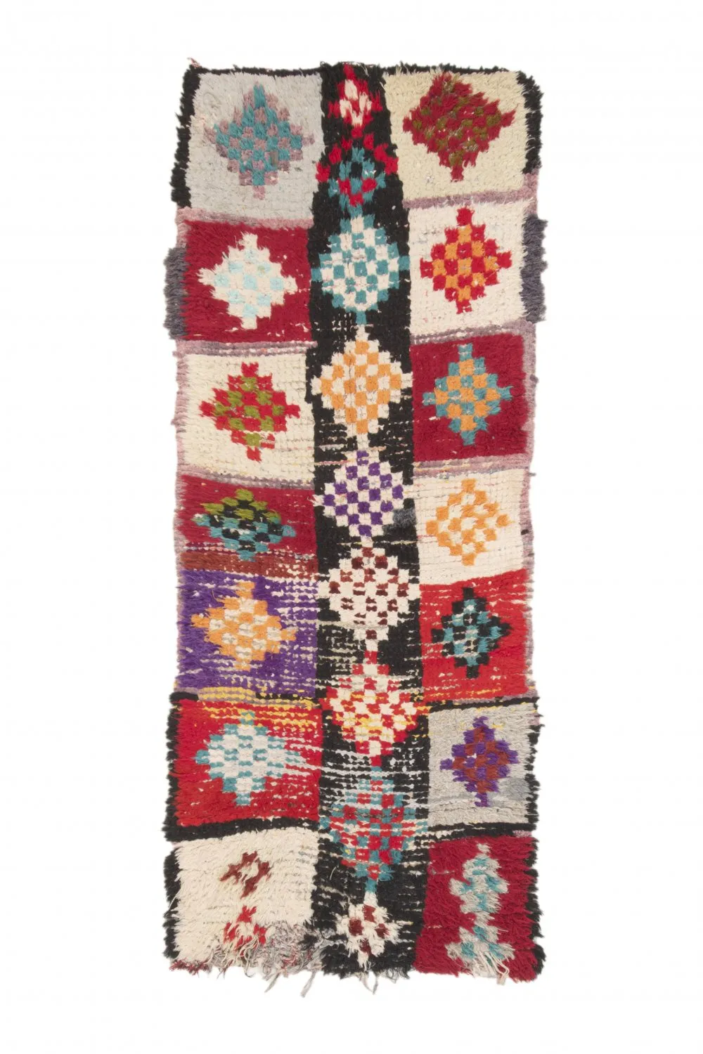 Marokkaanse Berber tapijt Boucherouite 200 x 85 cm