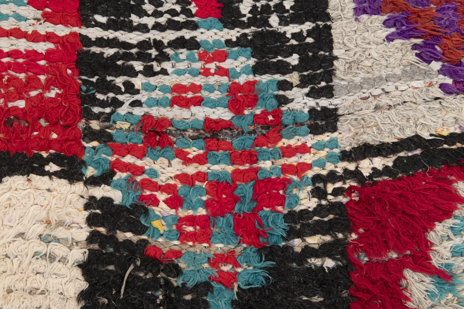 Marokkaanse Berber tapijt Boucherouite 200 x 85 cm