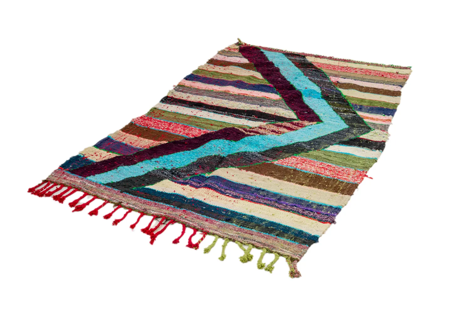 Marokkaanse Berber tapijt Boucherouite 115 x 215 cm