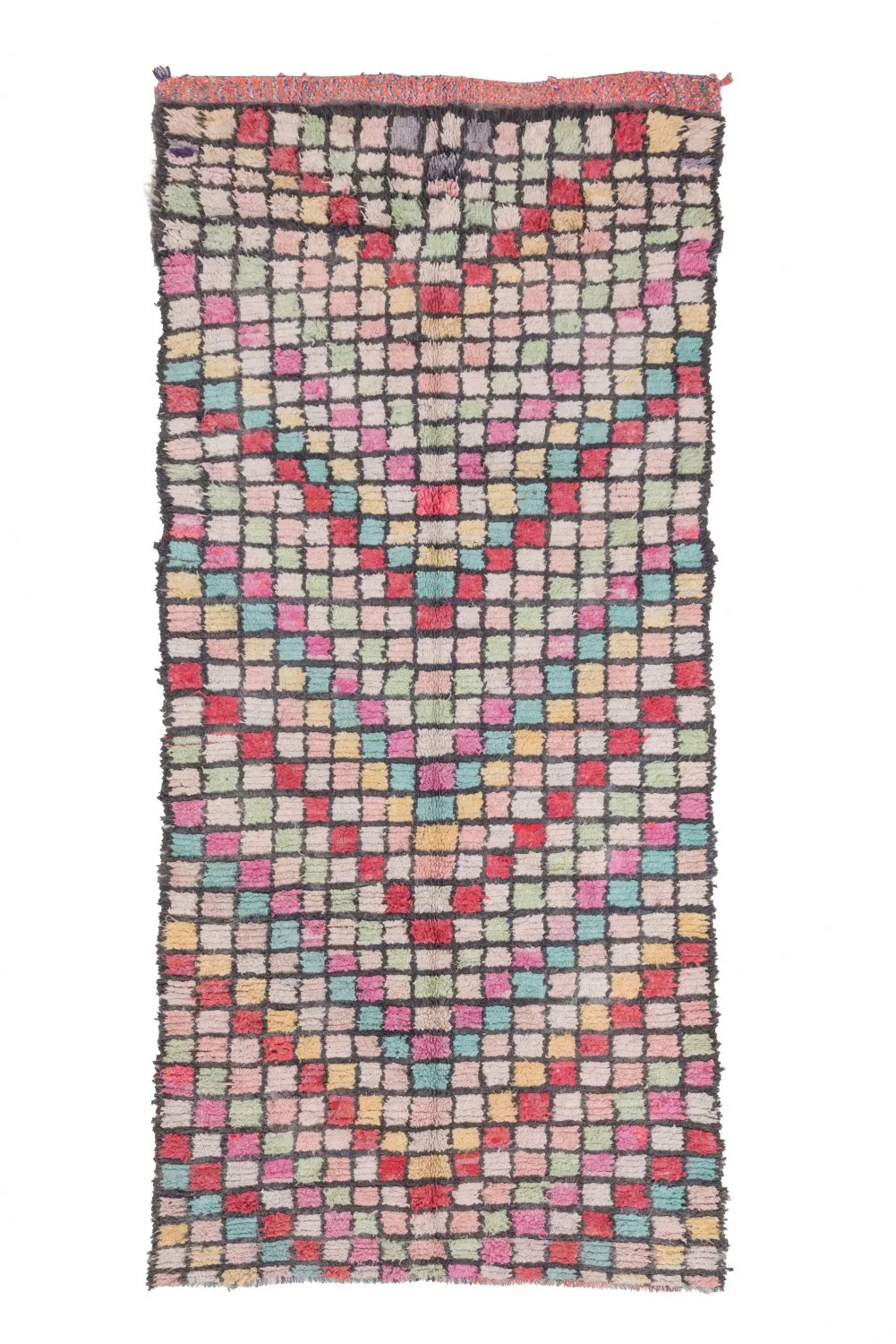 Marokkaanse Berber tapijt Boucherouite 275 x 125 cm