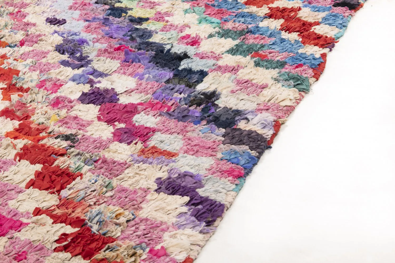 Marokkaanse Berber tapijt Boucherouite 245 x 140 cm