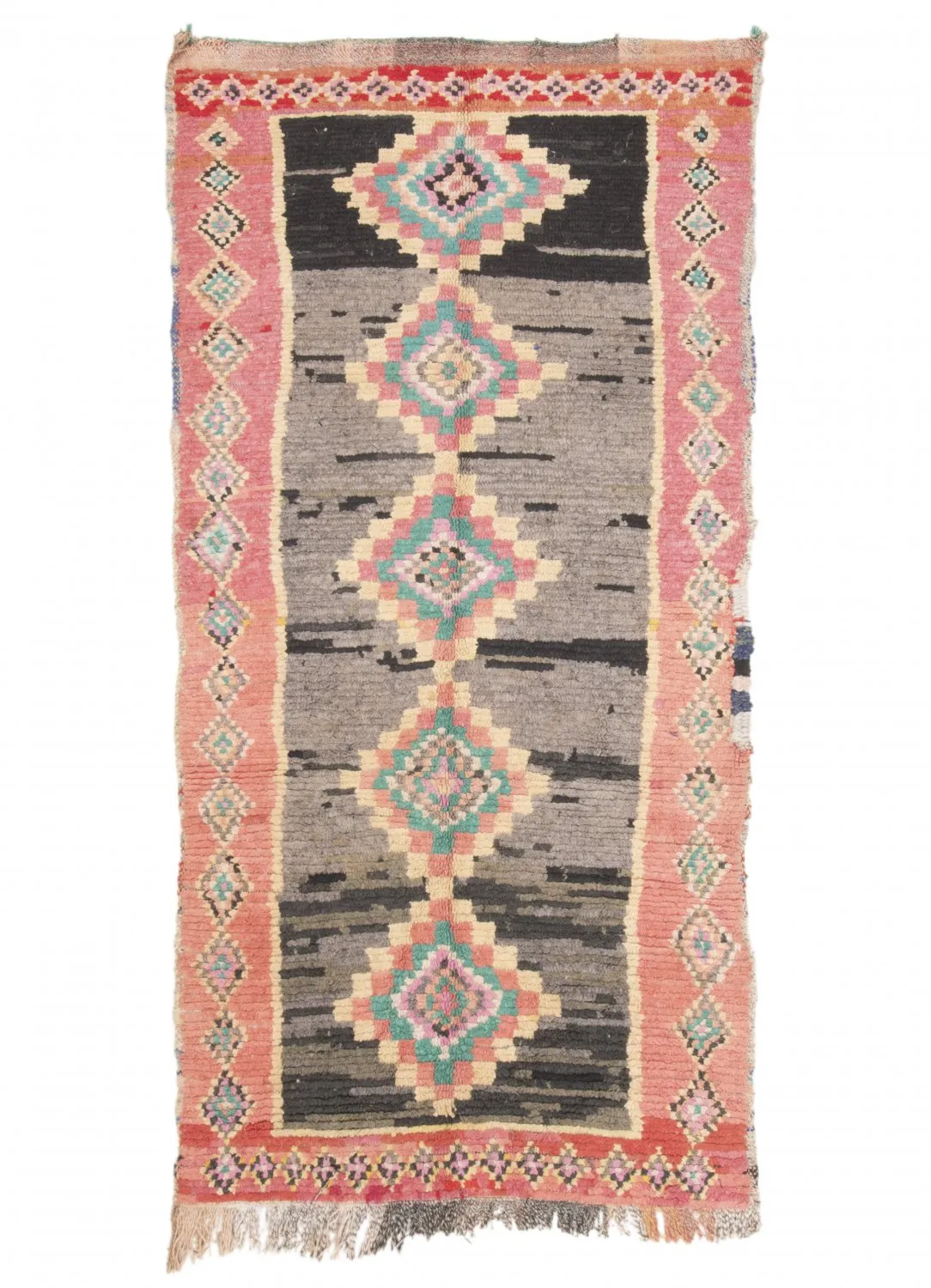 Marokkaanse Berber tapijt Boucherouite 225 x 105 cm