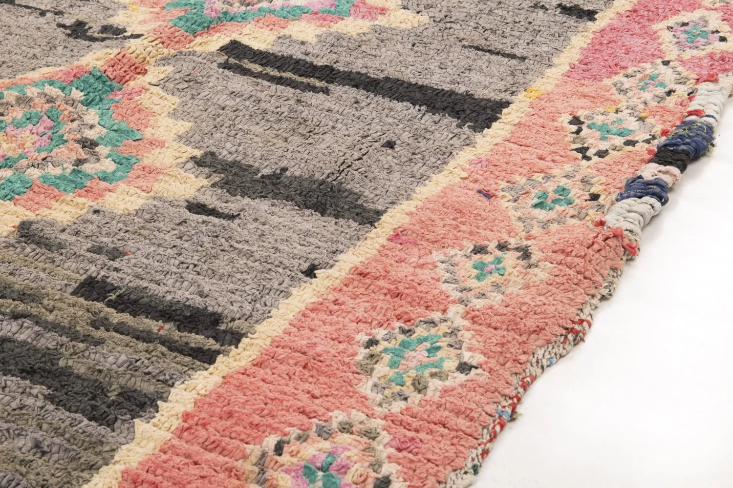 Marokkaanse Berber tapijt Boucherouite 225 x 105 cm