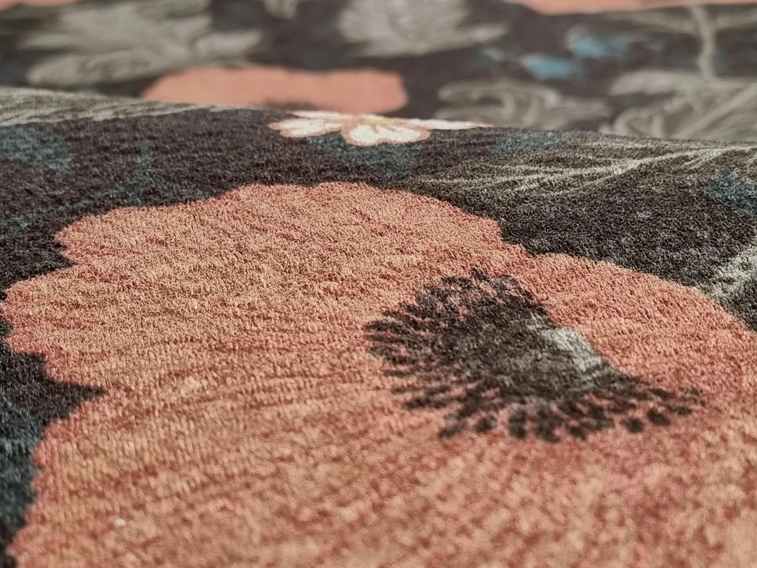 Rond vloerkleed - Poppy (zwart)