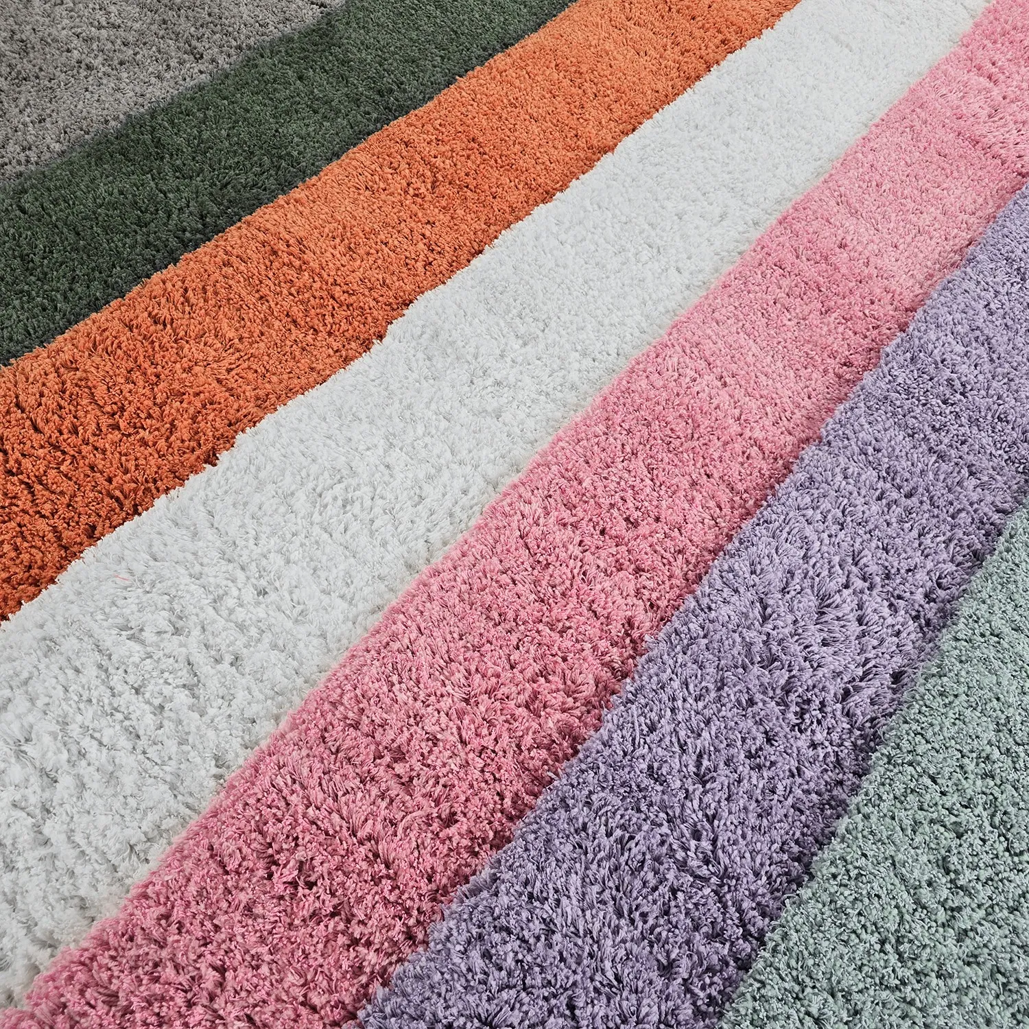 Hoogpolig vloerkleed - Combarro Solid Cotton Shaggy (room)