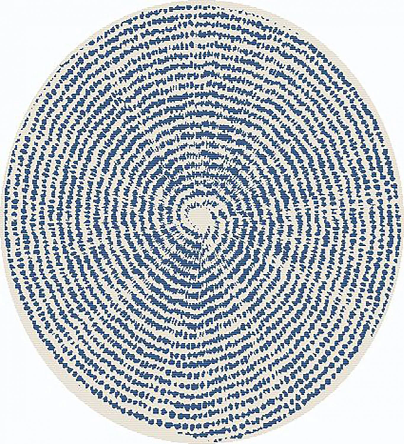 Rond vloerkleed - Brussels Swirl (blauw)