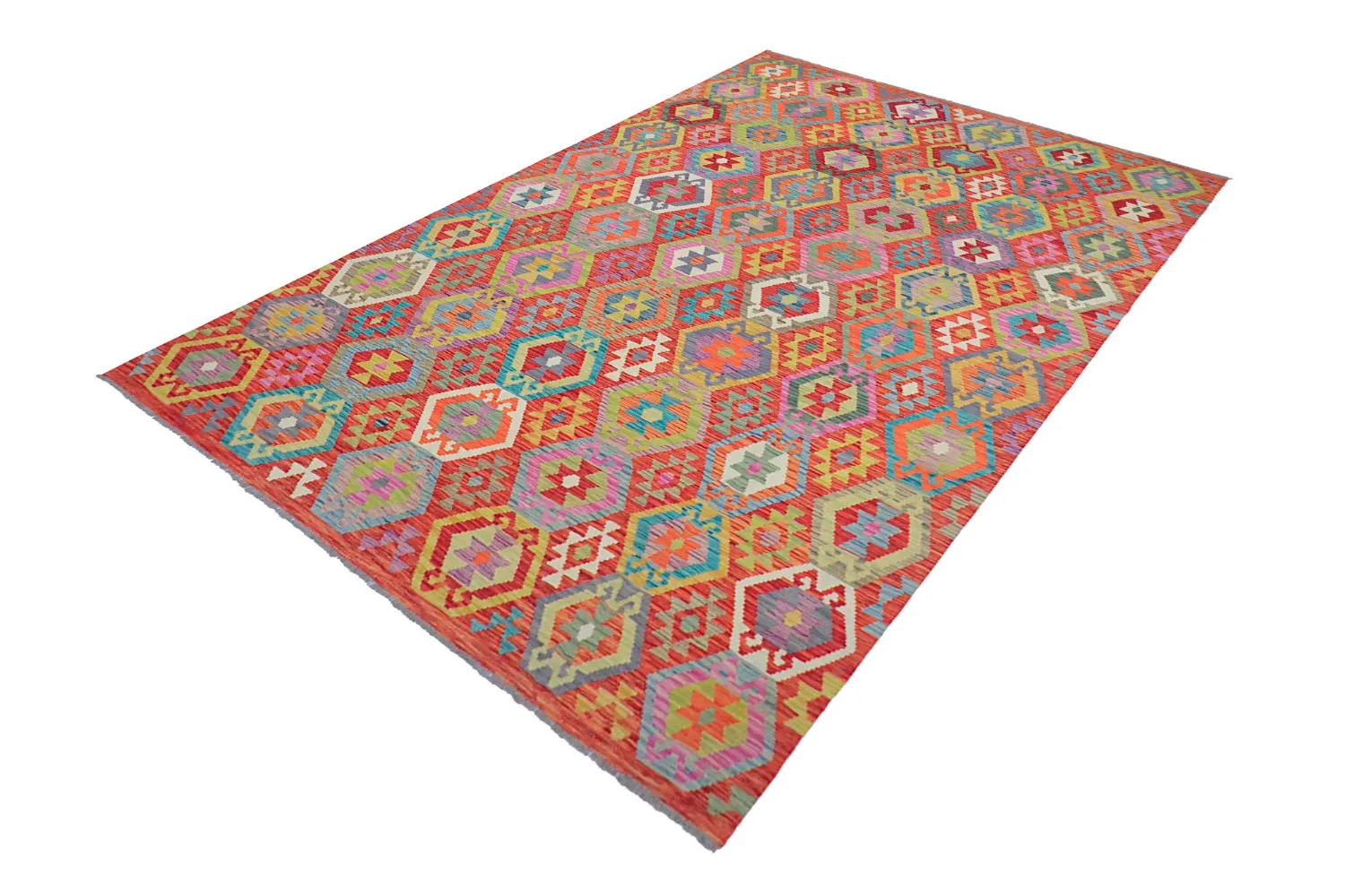 Oosters Tapijt - Vegi Kelim Hand Woven - 203 x 296 cm