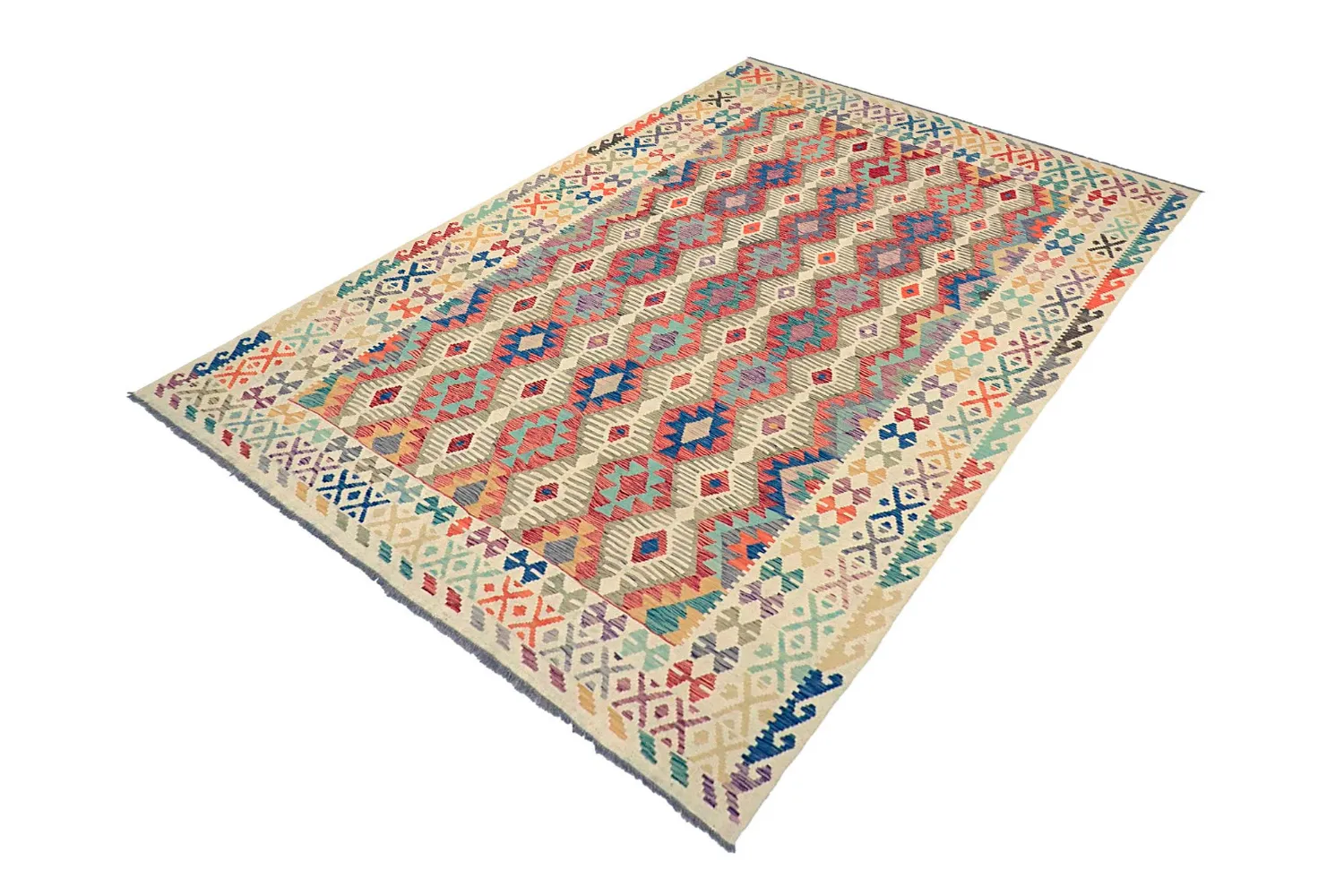 Oosters Tapijt - Vegi Kelim Hand Woven - 202 x 293 cm