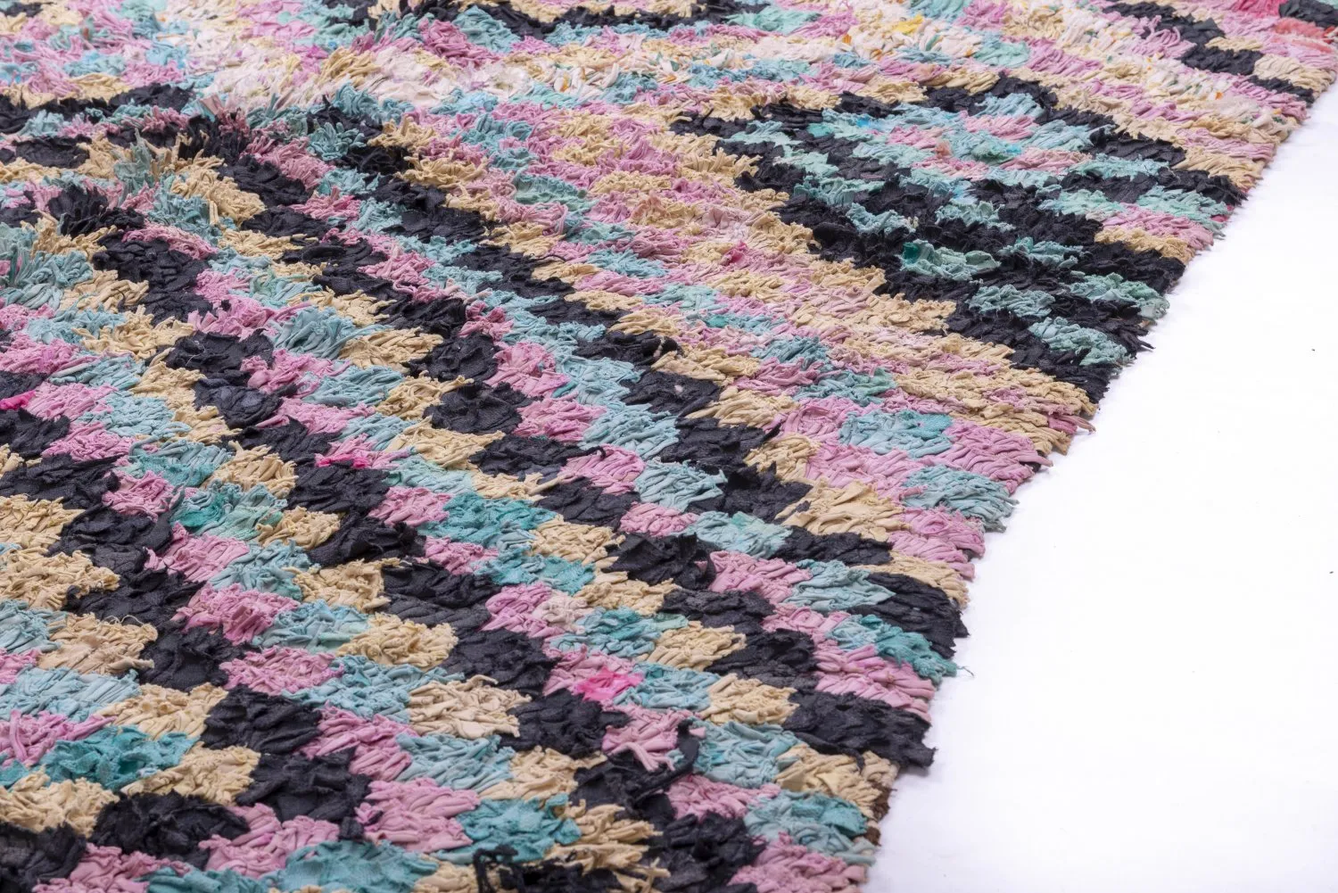 Marokkaanse Berber tapijt Boucherouite 240 x 140 cm