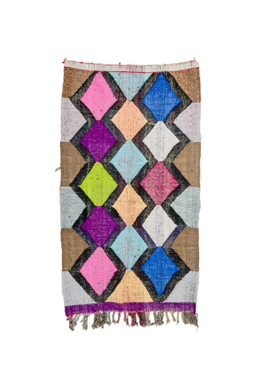 Marokkaanse Berber tapijt Boucherouite 135 x 230 cm