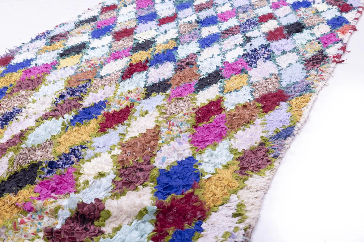 Marokkaanse Berber tapijt Boucherouite 280 x 105 cm